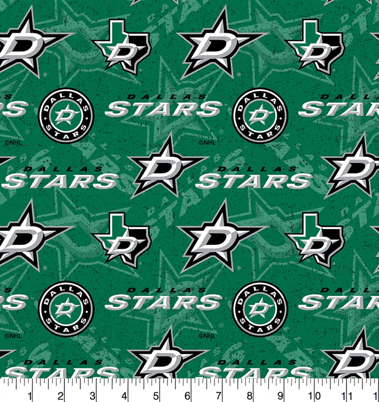 Sykel Enterprises NHL Team Cotton Fabric-Dallas Stars Tone on Tone Cotton Quilting Fabric